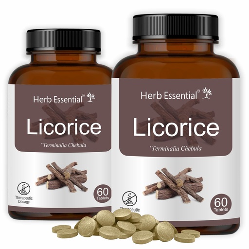 [BRSRMAA7BN7ROALH] Herb Essential Licorice Tablets (Yashtimadhu) 60 Count (Pack of 2)