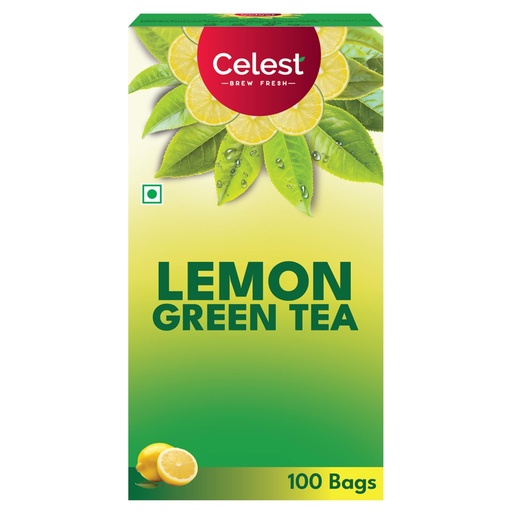 [BRSRGEITB5YAACLD] Celest Lemon Green Tea for Weight Loss - 100 Tea Bags | Zesty Lemon Green Tea