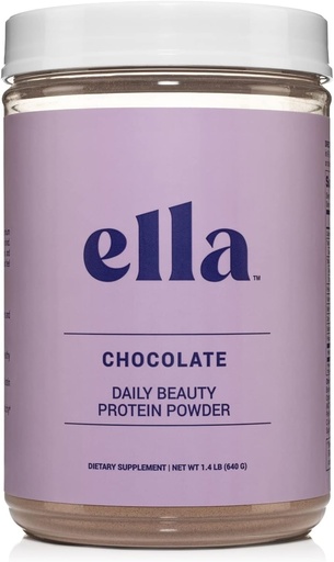[BRSRMBD5PMFBG3QZ] Ella Chocolate Collagen Protein Powder for Women - Daily Beauty Protein Powder with Grass-Fed Collagen Peptides - Non-GMO, Gluten-Free, No Artificial Sweeteners - 20 Servings
