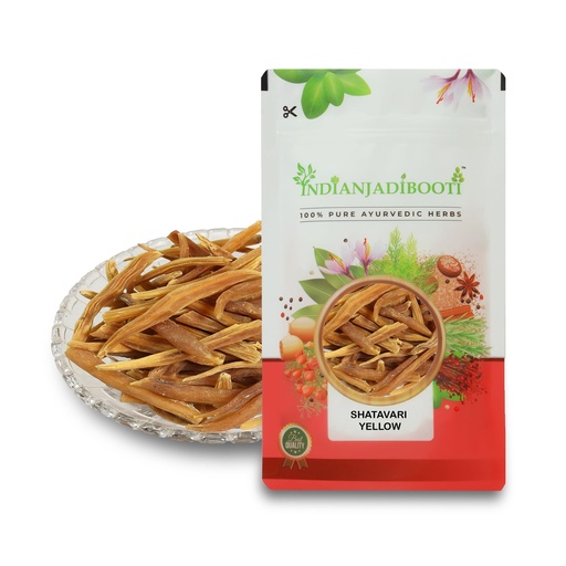 [BRSWYCQTDMPWEGQ6] IndianJadiBooti Shatavari Yellow (Asparagus racemosus) | Natural Satavar Herb For Hormonal Balance & Reproductive Health | 100 Grams