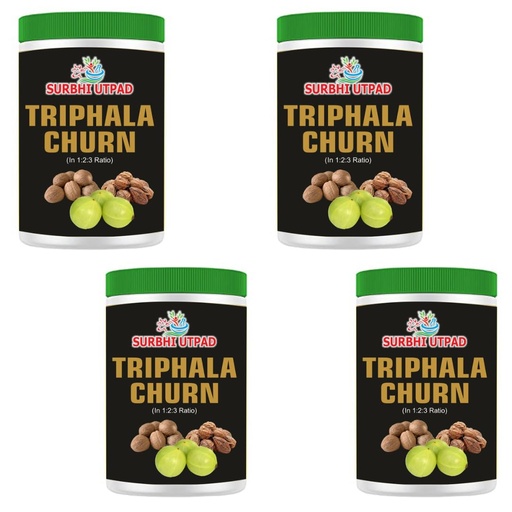 [BRSW2AYODN7GGELJ] Surbhi Utpad Triphala Powder 123 Ratio 800g | 200g (Pack of 4)