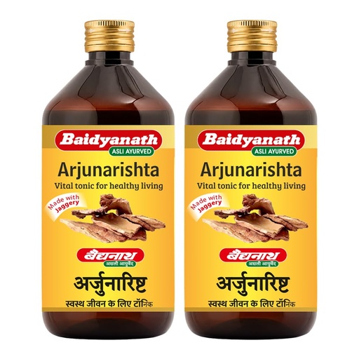 [BRSRACAZOYNBMDIY] Baidyanath Arjunarista - 450 ml | Ayurvedic Heart & Respiratory Tonic | Herbal Tonic For Healthy Heart, Digestion, And Cardiac Function Support | (Pack of 2)