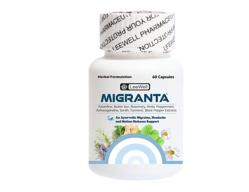 [BRSRE2T5CRYAYYLV] (LeeWell) Ayurvedic Migraine & Headache Relief, 60 Capsules