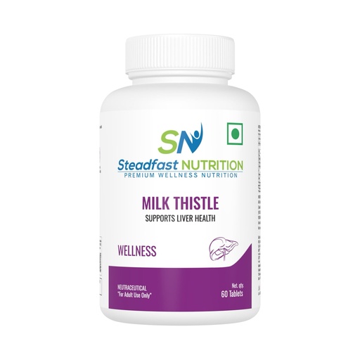 [BRSW22QFOQIQ4FL5] Steadfast Nutrition Milk Thistle Liver Detox Supplement Tablets For Men & Women (60 Tablets)