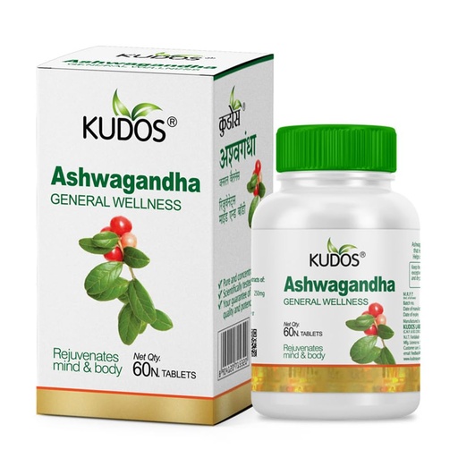 [BRSWYZYFB4ARQCD4] Kudos Ashwagandha Tablets - 60 Tablets