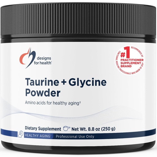 [BRSRAZYCPJ4AYFDA] Designs for Health Taurine + Glycine Powder - Amino Acids for Healthy Aging - Supports Cellular, Metabolic & Heart Health - Non-GMO Unflavored Amino Acid Powder (250 g)