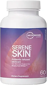 [BRSW2FQ3AV5GC3LX] Microbiome Labs SereneSkin - Spore Based Probiotic Complex with Citrus Polyphenols for Skin Clarity & Gut Health Support - Daily Probiotic Skincare - Soothe The Gut-Skin Axis (60 Capsules)