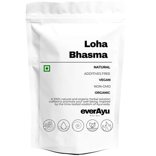 [BRSRGALRAEHREAI4] Loha Bhasma – Iron Calx (Purified Iron Ash) | Traditional Ayurvedic Loha Bhasma | Fine Calcined Powder | 250gm
