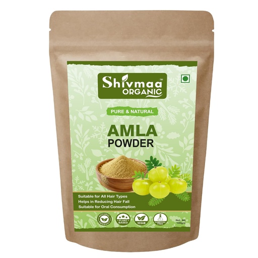 [BRSRGHAOCR5AIDT6] Amla Powder for Hair Growth Organic (100 Grams) | Eating, Drinking - Amala Usirikaya | Avla Gooseberry Fruit Churna (Pure Seedless Edible)