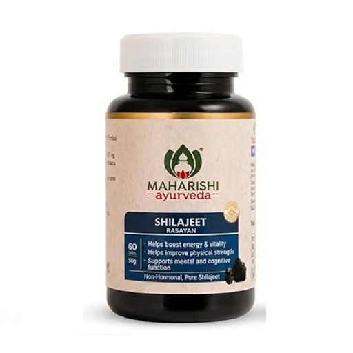 [BRSW2CYFCEFWYDI4] Maharishi Ayurveda Shilajeet Rasayana 500 MG | Natural & Pure Shilajit for Strength, Stamina & Endurance | 60 Tablets Pack