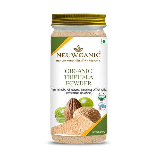 [BRSRAYYYAR6BAGTV] Organic Triphala Powder - 650 Gm - India Organic and USDA Organic Certified - Triphala Churn Powder - Quick Acidity & Gas Relief - 650 Gm