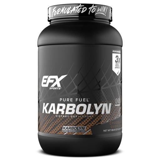 [BRSWGAYNOQMBGHLP] EFX Sports Karbolyn Fuel | Fast-Absorbing Carbohydrate Powder | Carb Load, Sustained Energy, Quick Recovery | Stimulant Free | 36 Servings (Chocolate Overload)