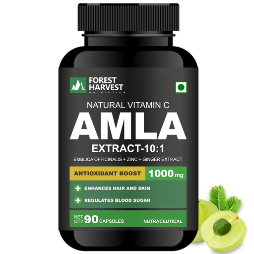 [BRSRACD3PICROFD5] Amla Extract | 10X Potency | With Zinc & Ginger | Enhanced Absorption | Triple Action Immunity & Antioxidant Support | Digestive & Respiratory Wellness | 90 Veg Capsules | WHO-GMP, ISO & HACCP Certified