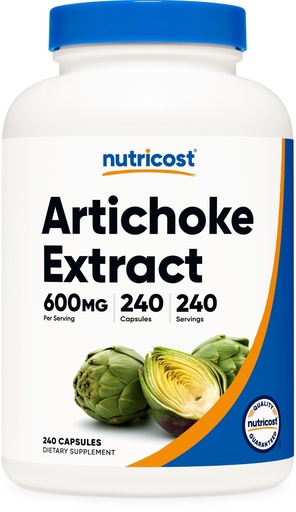 [BRSW2GA7BAGRYGYU] Nutricost Artichoke Extract 600mg, 240 Vegetarian Capsules - Gluten Free, Non-GMO