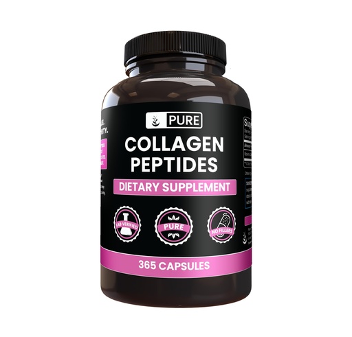 [BRSW2EILBUBAKET3] PURE ORIGINAL INGREDIENTS Collagen Peptides (365 Capsules) No Magnesium Or Rice Fillers, Always Pure, Lab Verified