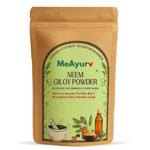 [BRSREGD6AAPWAH3O] Organic Neem Giloy Powder 100g – Pure Neem & Giloy Herbal Blend | Ayurvedic Herbal Blend for Detox, Immunity & Skin Health | Natural, Vegan, Chemical Free