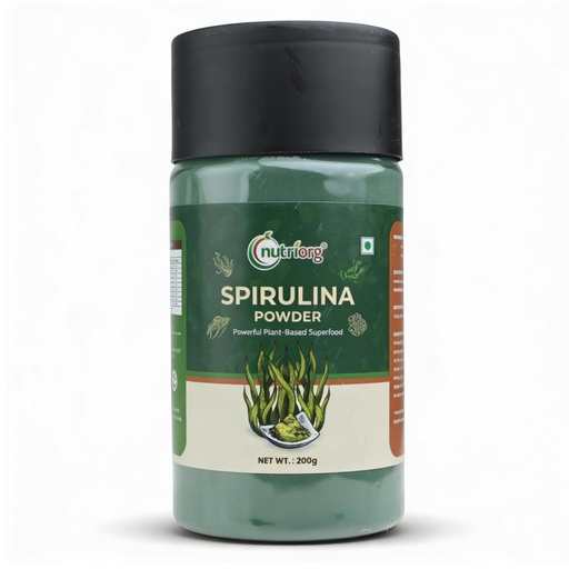 [BRSWGZYCCEPRAHLO] Nutriorg Organic Spirulina Powder - 200g | Protein-Rich Algae Superfood | Boosts Immunity & Energy | Vegan, Non-GMO | Antioxidant Rich
