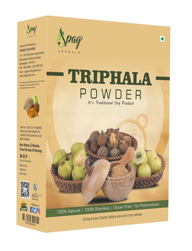 [BRSW2ZALBYHQYFDA] Natural Triphala with out seeds Powder 150 gms