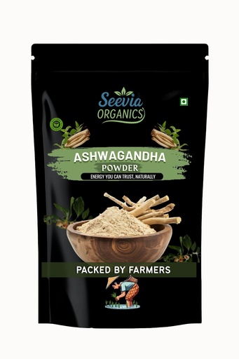 [BRSRGZT5AF6QM2T2] Pure Ashwagandha Root Powder 200g Helps Boost Strength, Stamina & Energy | Stress Relief |Pure Organic Withania Somnifera | Ayurvedic Powder for Men & Women, May Support Muscle Recovery | Seevia Organics | Certified