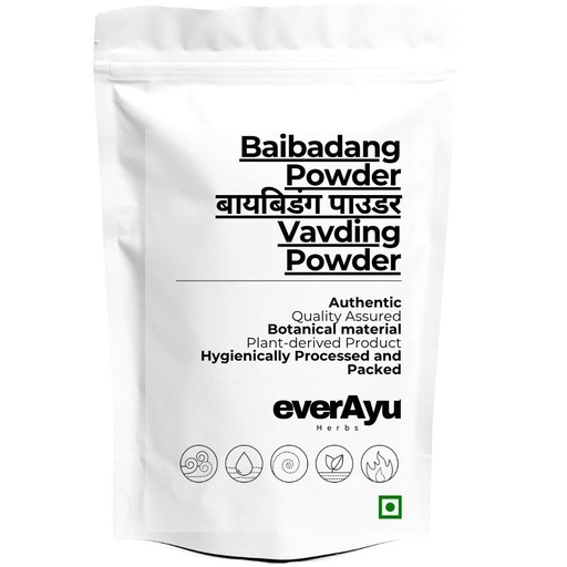 [BRSRGAYBPJYWEHTF] Baibadang Powder 50gm | Baividang/Vavding/Vidanga Churna | Embelia ribes (False Pepper) | Pure Natural Herbal Powder | 50gm