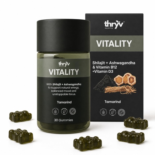 [BRSREA34AQPGGH3P] Vitality Gummies with Shilajit & Ashwagandha, 30 Gummies