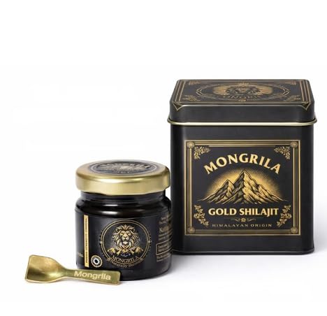 [BRSRYGLRBMJR4ALH] Pure Himalayan Gold Shilajit Resin Authentic Himalayan, Herbal Wellness Support, Natural Energy & Daily Vitality, Premium Resin with Spoon | 10 Gram
