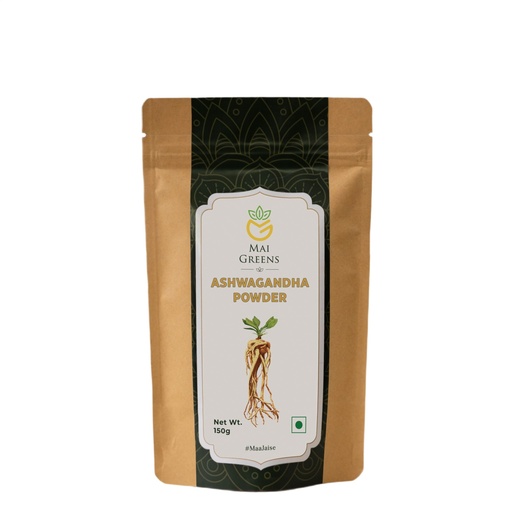 [BRSROAABBENBEFY4] Maigreens Ashwagandha Powder 150g | 30 days pack | Made with 100% Natural Ashwagandha Root | Withania Somnifera | Indian Ginseng
