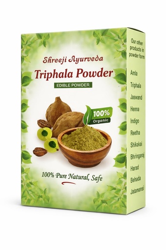 [BRSRGBDRDIORA3AZ] Triphala Powder | Natural Digestive Support & Detox Cleanse | Ayurvedic Herbal Powder | 100% Pure & Chemical Free | 250GM (125×2 Box Pack)