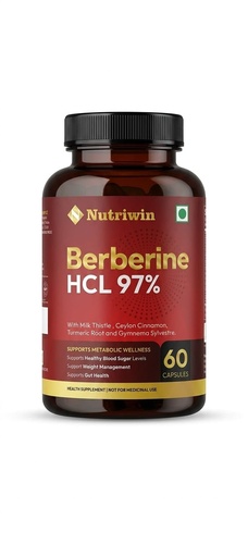 [BRSRGAI6O4NR6E32] Berberine Supplement for PCOS and Insulin Resistance with Milk Thistle, Ceylon Cinnamon, Turmeric & Gymnema | Supports Metabolic Wellness | 60 Capsules