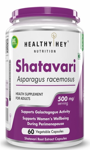[BRSRMZYHOEHGOEQY] HealthyHey Nutrition Shatavari (Asparagus Racemosus) - Supports Galactagogue Activity - 60 Vegetable Capsules