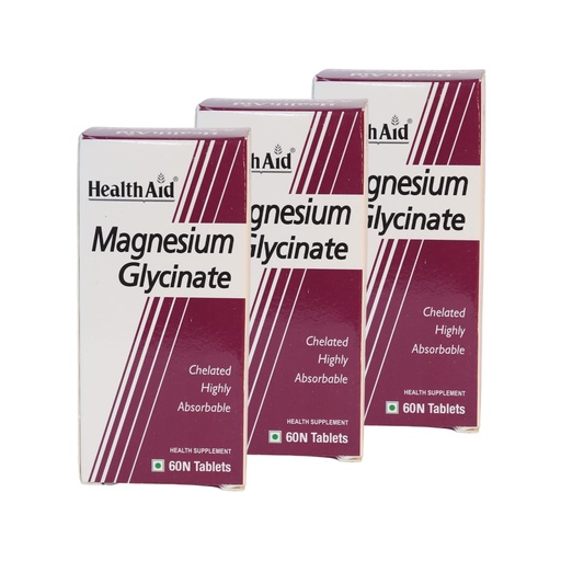 [BRSROCY6DEFBUD3K] HealthAid Chelated Magnesium Glycinate with Zinc (1682 mg) – Magnesium Supplement for Muscle Recovery, Sleep Support, Cramps Relief & Nerve Health | Promotes Brain Health – 60 Veg Tablets (Pack of 3)