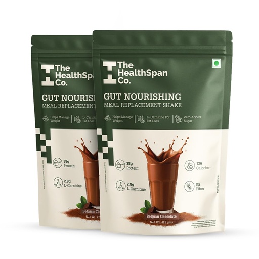 [BRSROHYTC4FWCEI4] The Healthspan Co. High Protein Meal Replacement Shake 425g x2, Only 136Cal