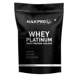 NAKPRO NUTRITION Platinum Whey Protein Isolate | 500g Chocolate Cream | 28g Protein| Trustified Certified