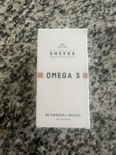 [BRSWG2TQDEMROYLD] CHEERS Omega-3 Supplement | High Strength 550mg EPA & DHA Per Capsule | 90% Bioverfügbar, Clean Label Supplement | Unterstützt Herz, Gehirn, Vision & Immune Gesundheit | Vcaps Plus, Odorless | 90 Kapseln