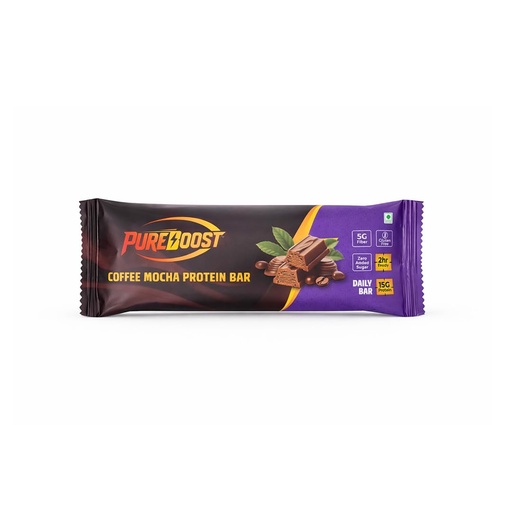[BRSRGAITOEPRU3T4] Coffee Mocha Protein Bar | 15g Protein Energy Bar | Gluten Free High Fiber Healthy Snack | Zero Added Sugar Nutrition Bar | Pre & Post Workout Fitness Snack