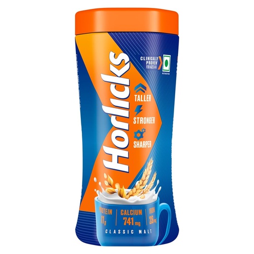 [BRSWIZAYCINR6YA3] Horlicks Nutrition Drink Jar - 500 g - Classic Malt - Clinically Proven to make kids Taller, Stronger, Sharper