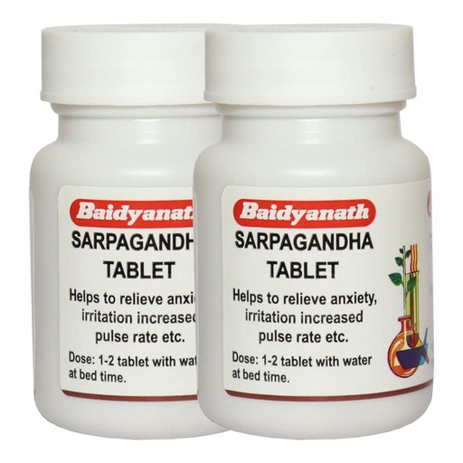 [BRSRMZQPDMIA4YD7] Baidyanath Asli Ayurved Sarpagandha Tablets - 50 Tablets (Pack Of 2)