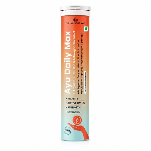 [BRSRGAIOCAJRMFLJ] Ayu Daily Max Pre Workout & Male Vitality Booster Supplement (15 Tablets)
