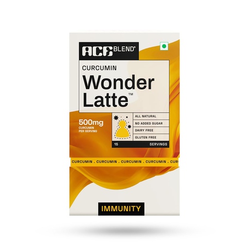 [BRSRO2TQAEPRUFYY] Ace Blend Curcumin WONDER LATTE | 15 Serves | Turmeric Extract | MCT powder | Bio Piperine | 100% Natural Cinnamon Flavour | High Immunity | Anti inflammation | Brain & Gut Health. Relish Cold/Hot