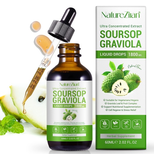 [BRSRAFL5DEGRYYA2] Soursop bitters liquid - Soursop Graviola Liquid Drops - Soursop Leaves Extract - Natural Antioxidant - Cell Support & Regeneration - Immune Boost - Relax - Liver and Sleep (1)