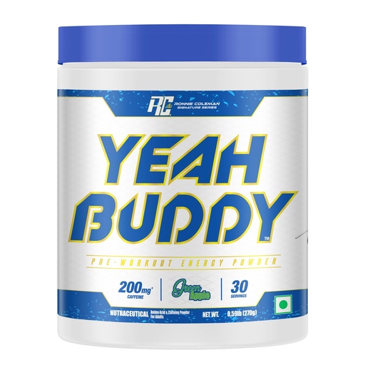 [BRSRGAI3CF7RG3D2] Ronnie Coleman Signature Series Yeah Buddy Pre-Workout Powder, Green Apple (30 Servings, 270g / 0.59lbs)