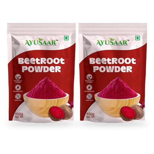 [BRSRYZAEPIFQ2YIU] Beetroot Powder Combo Pack of 2 x 100g | Natural Beet Root Superfood Powder | Supports Nutrition, Energy and Healthy Lifestyle | Total 200g