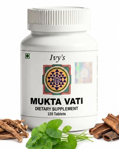 [BRSWIHLZCFYAOYDE] Ivy's Mukta Vati 120 Tablets - Potent Ayurvedic Herbal Supplement for Blood Pressure Support & Heart Health with Gotu Kola, Arjuna Bark & More - Talc Free, Laboratory Tested