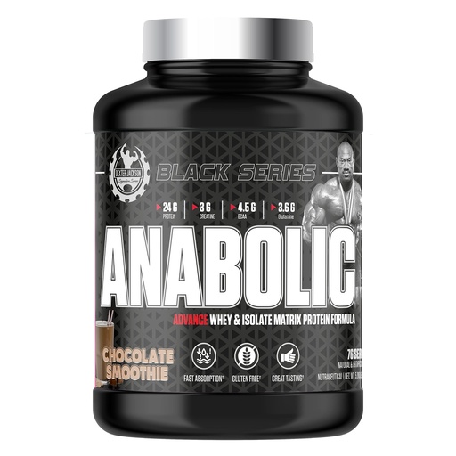 [BRSRMAD2BUBQMHLD] Dexter Jackson Black Series Anabolic Advance Whey & Isolate Matrix Protein Powder | Chocolate Smoothie Flavor | Gluten-Free | 76 Servings, 5 Lbs, 2268g