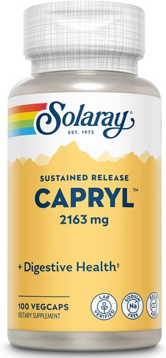 [BRSWIYQAO4EBE3T4] SOLARAY Capryl | Sustained Release Caprylic Acid | Healthy Gastrointestinal Tract Support | 16 Servings | 100 VegCaps