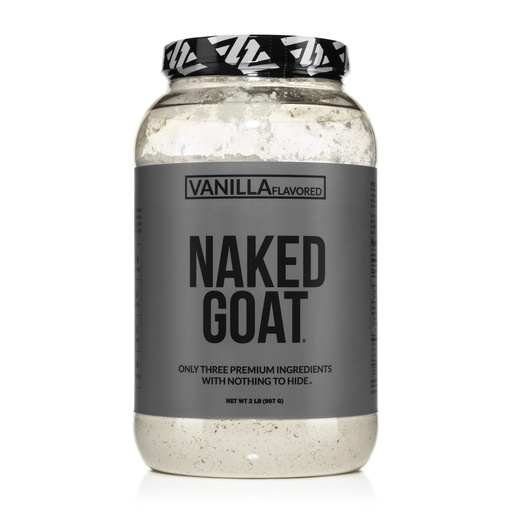 [BRSRAZAZAQFROFLV] NAKED Goat Vanilla Protein Powder - Pasture Fed Goat Whey Protein Powder from Small-Herd Dairies - Only 3 Ingredients - GMO Free, Soy Free - All Natural - 23 Grams of Protein - 25 Servings