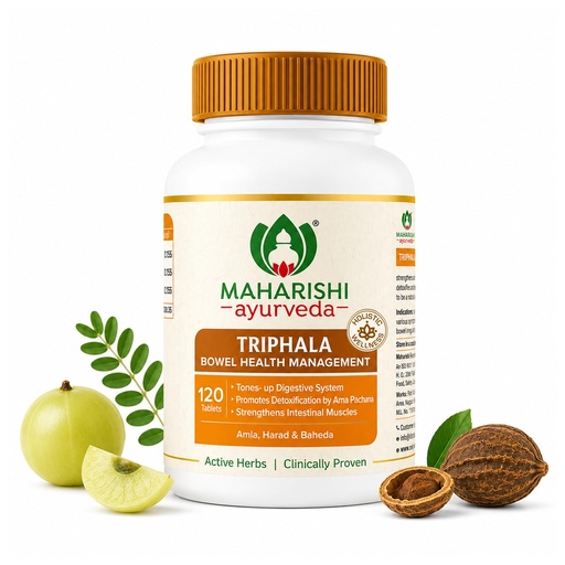 [BRSRMCA7PMIGK2QY] Maharishi Ayurveda Triphala Tablets 1000mg 120 Tablets | Supports Healthy Digestion | Improves Bowel Wellness| Relieves Constipation | Pure Herbs Used | (Pack of 1))