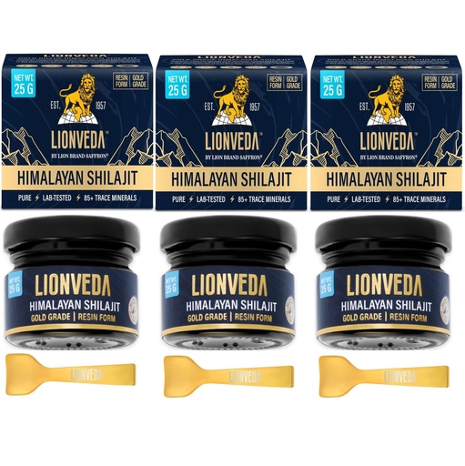 [BRSRMAA7CQPRMHY3] 75g Original Himalayan Shilajit Resin(Certified Gold Grade) for Men, Gym, Stamina, Energy & Improved Health | 100% Pure Shilajit Liquid (3 X 25g = 75gm (Pack of 3))