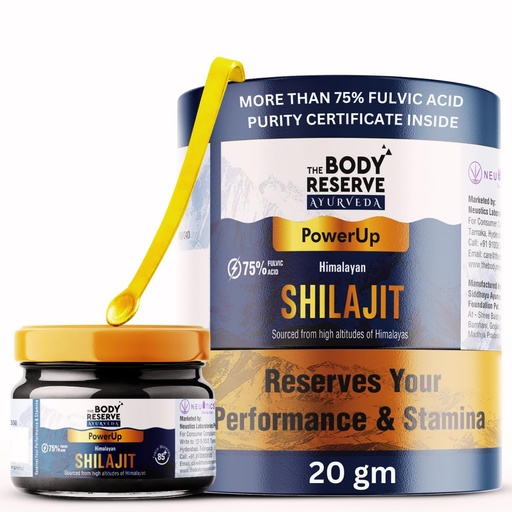 [BRSRGC34OQCBEG3L] The Body Reserve Shilajit For Men | Certificate Of Purity Inside Box | 20gm Shilajeet Resin | 40 Servings | 500mg/Serving | More Than 75% Fulvic Acid | Sourced From Himalayas 19,000Ft | Shilajit Resin For Men Women | 100% Ayurvedic