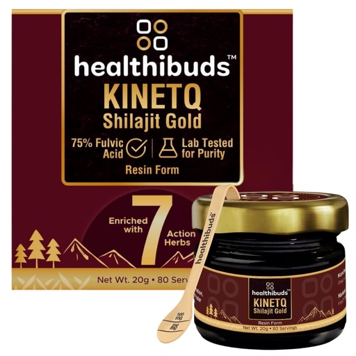 [BRSREHQ7AQJQYHTD] KINETQ Shilajit Gold Resin 20g for Men & Women (20g)